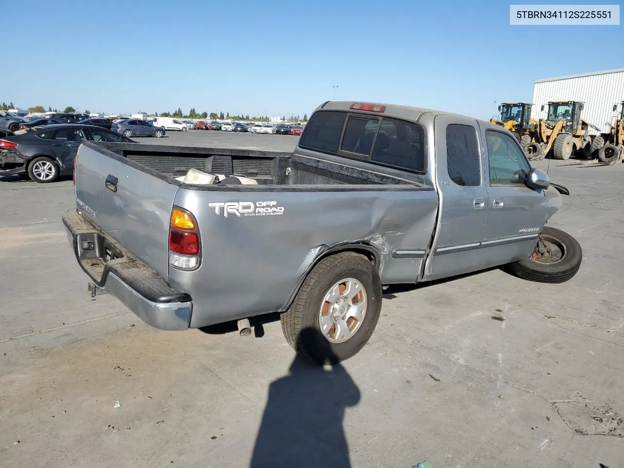 2002 Toyota Tundra Access Cab Sr5 VIN: 5TBRN34112S225551 Lot: 77410114