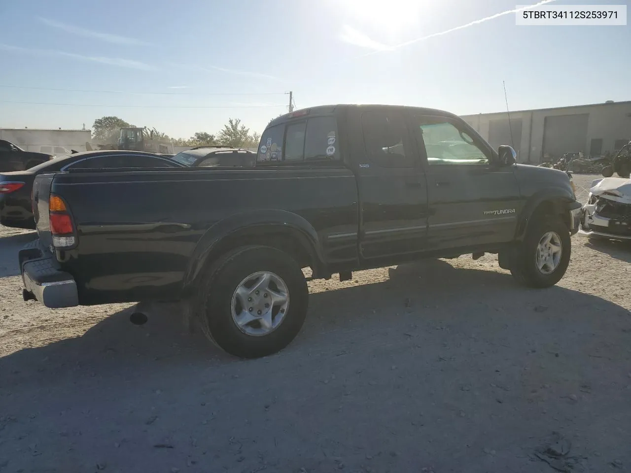 2002 Toyota Tundra Access Cab VIN: 5TBRT34112S253971 Lot: 77482034