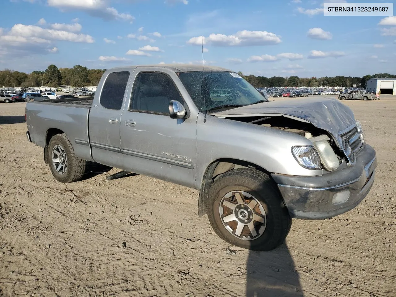 2002 Toyota Tundra Access Cab Sr5 VIN: 5TBRN34132S249687 Lot: 78160304