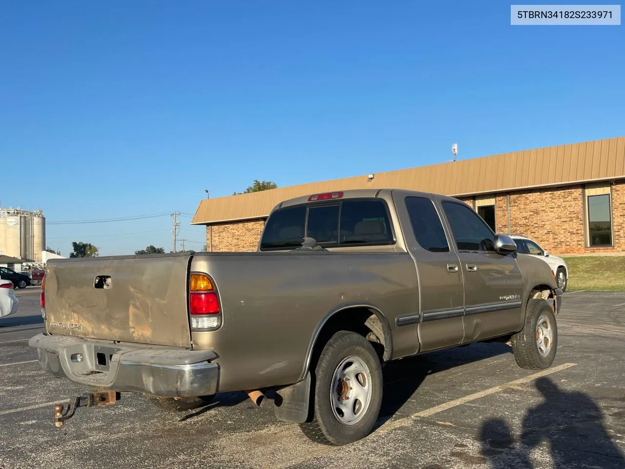 2002 Toyota Tundra Access Cab Sr5 VIN: 5TBRN34182S233971 Lot: 78283134