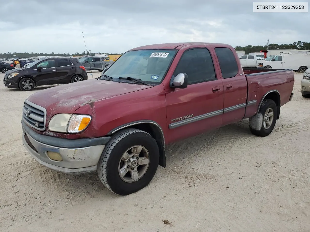 2002 Toyota Tundra Access Cab VIN: 5TBRT34112S329253 Lot: 78357424