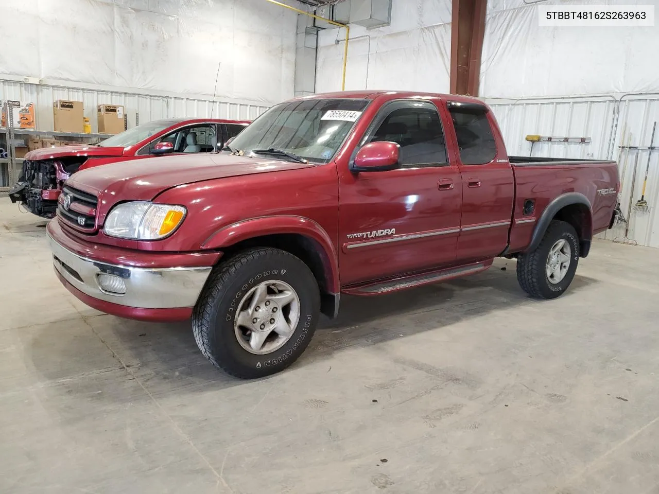 2002 Toyota Tundra Access Cab Limited VIN: 5TBBT48162S263963 Lot: 78550414