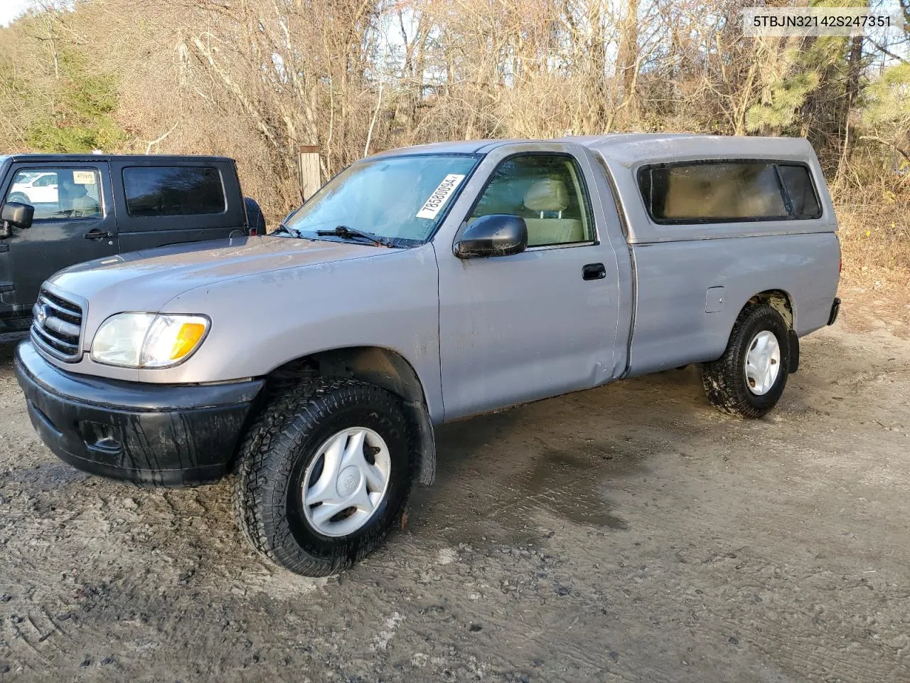 2002 Toyota Tundra VIN: 5TBJN32142S247351 Lot: 78580094