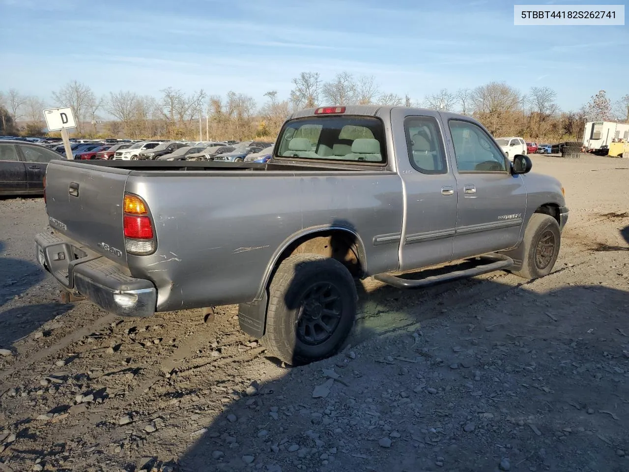 2002 Toyota Tundra Access Cab VIN: 5TBBT44182S262741 Lot: 78871914