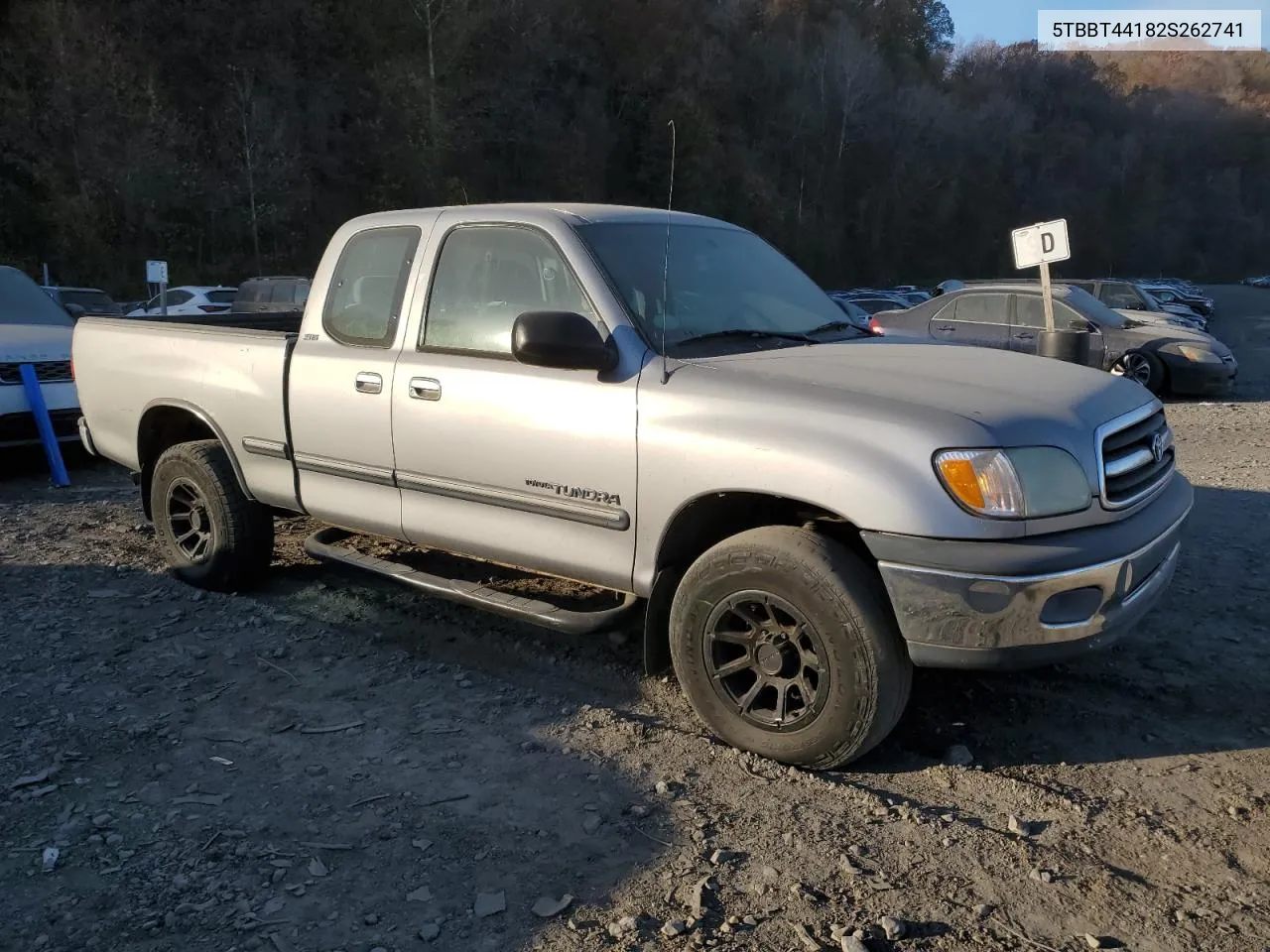 2002 Toyota Tundra Access Cab VIN: 5TBBT44182S262741 Lot: 78871914