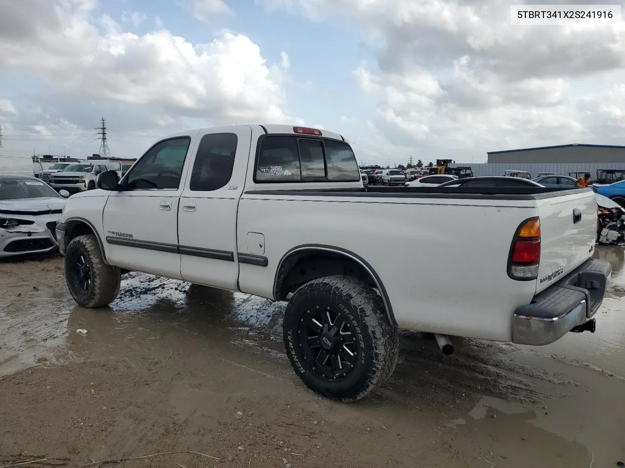 2002 Toyota Tundra Access Cab VIN: 5TBRT341X2S241916 Lot: 78878994