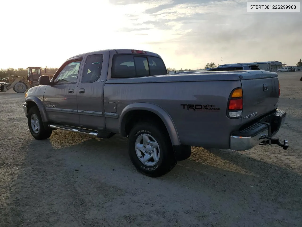 2002 Toyota Tundra Access Cab Limited VIN: 5TBRT38122S299903 Lot: 79517384