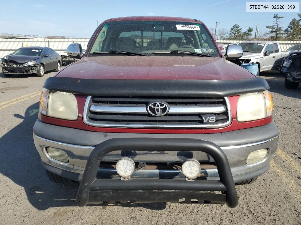 2002 Toyota Tundra Access Cab VIN: 5TBBT44182S281399 Lot: 79663864