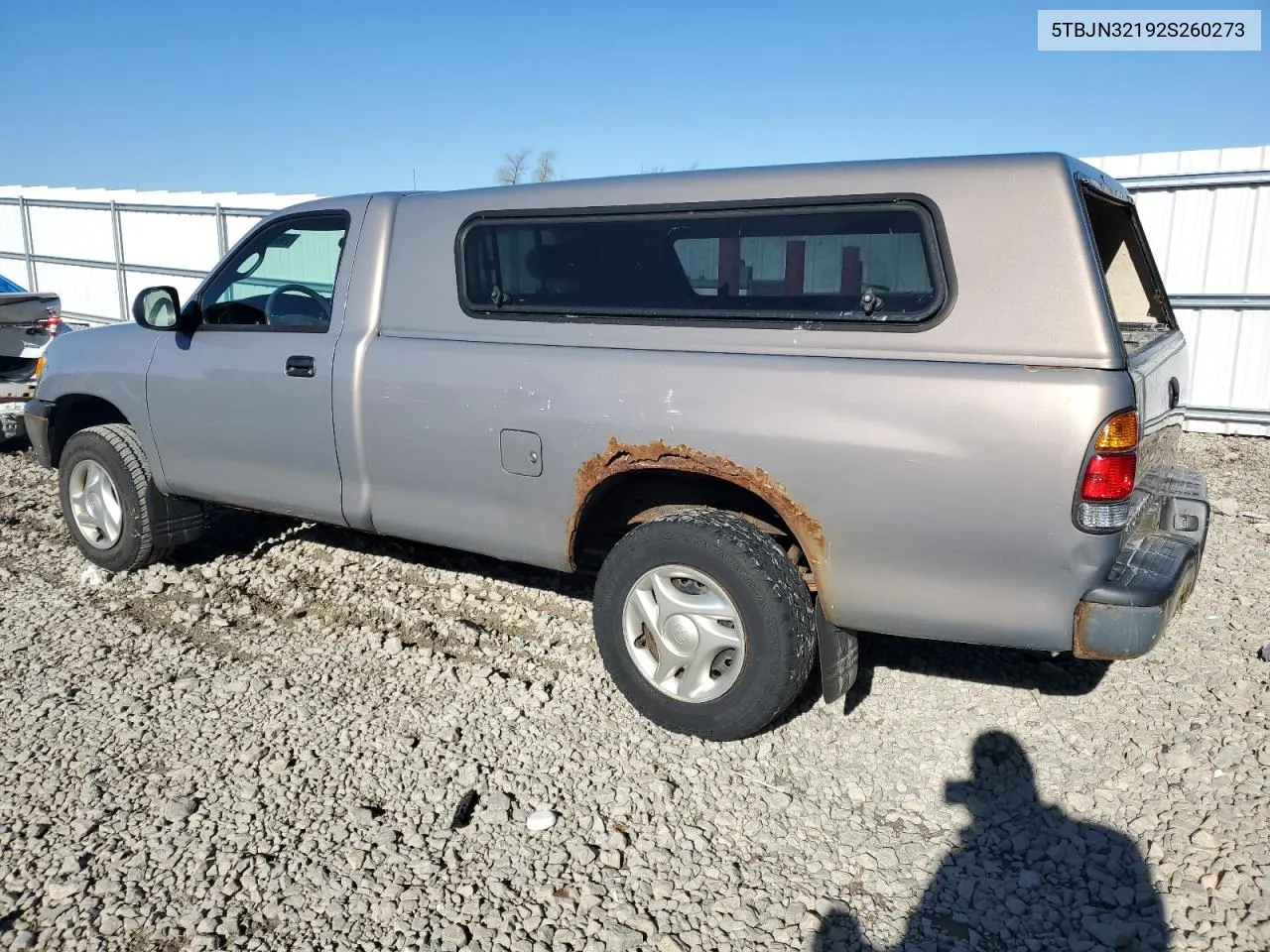 2002 Toyota Tundra VIN: 5TBJN32192S260273 Lot: 79831734