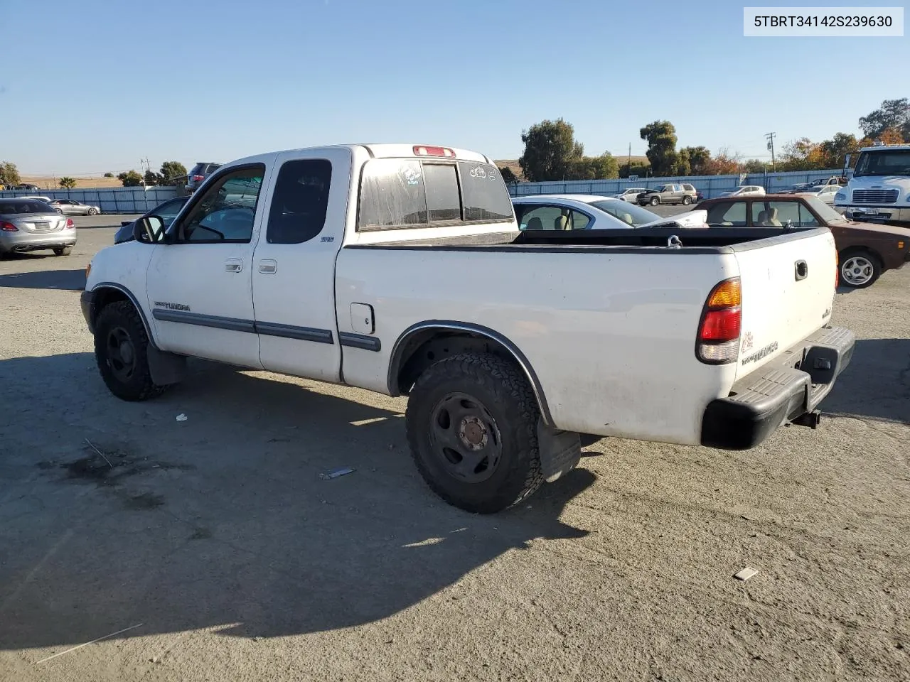 2002 Toyota Tundra Access Cab VIN: 5TBRT34142S239630 Lot: 79955434