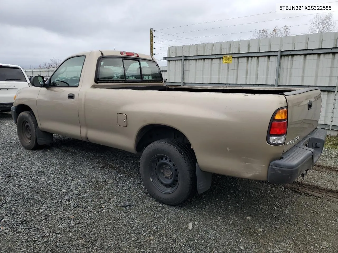 2002 Toyota Tundra VIN: 5TBJN321X2S322585 Lot: 80620574