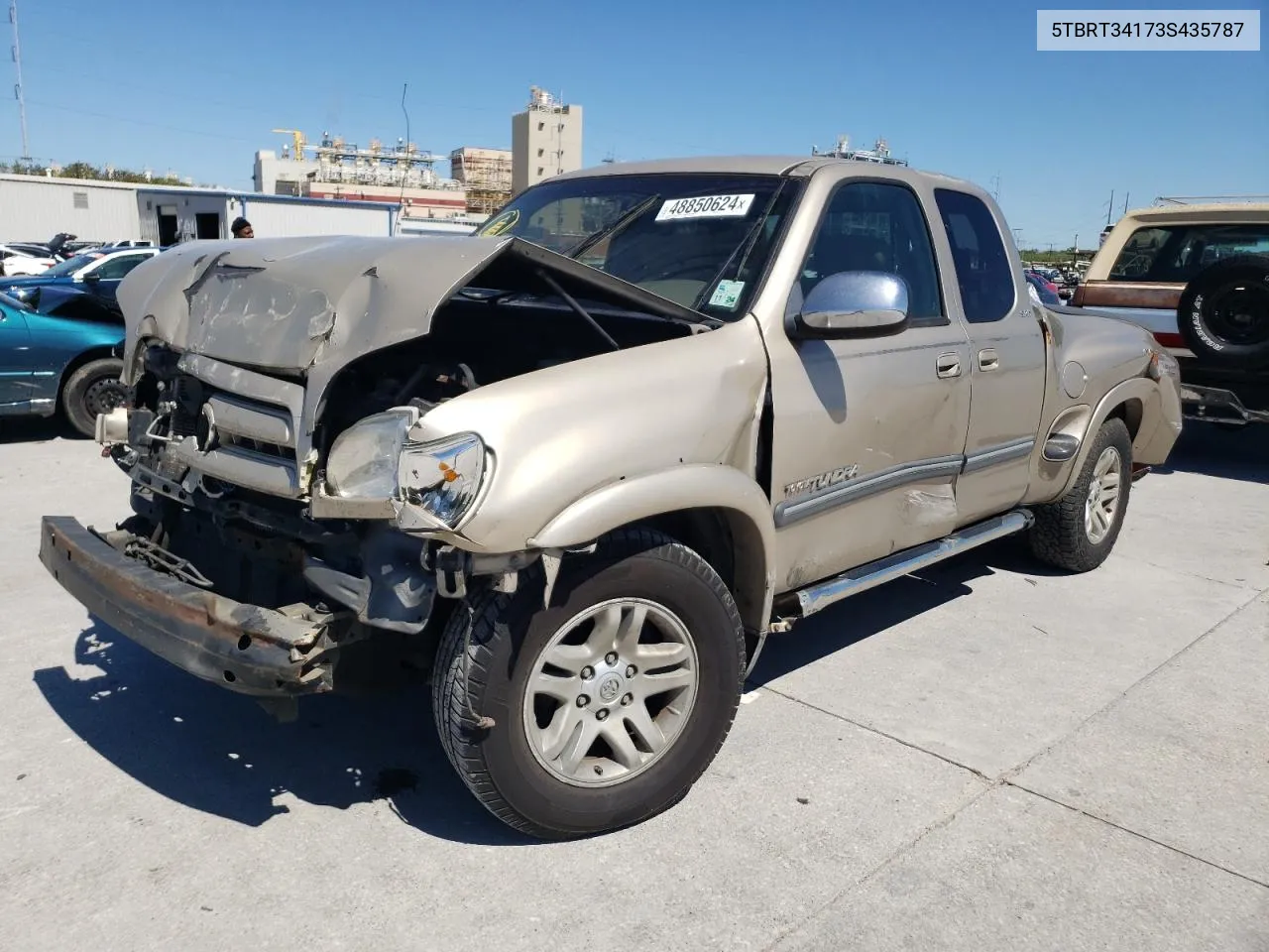 2003 Toyota Tundra Access Cab Sr5 VIN: 5TBRT34173S435787 Lot: 48850624