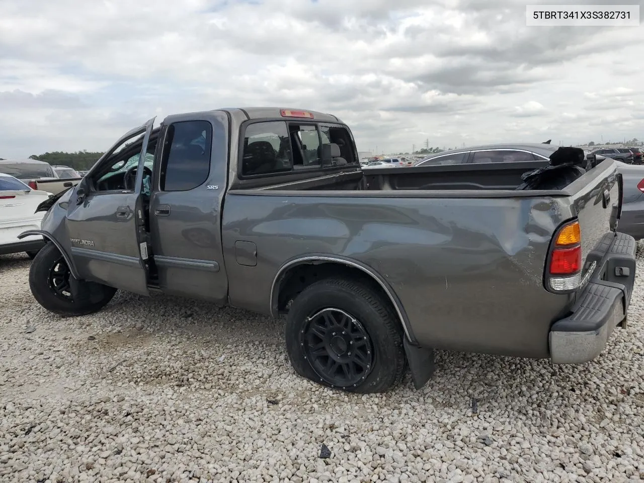 2003 Toyota Tundra Access Cab Sr5 VIN: 5TBRT341X3S382731 Lot: 52091814