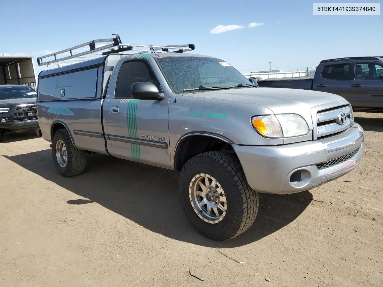 2003 Toyota Tundra Sr5 VIN: 5TBKT44193S374840 Lot: 59763514