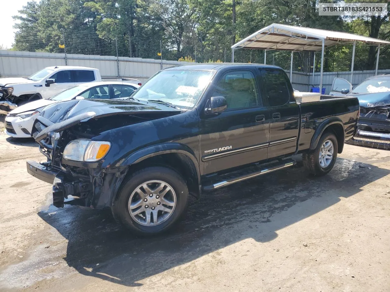 2003 Toyota Tundra Access Cab Limited VIN: 5TBRT38183S421553 Lot: 61351414