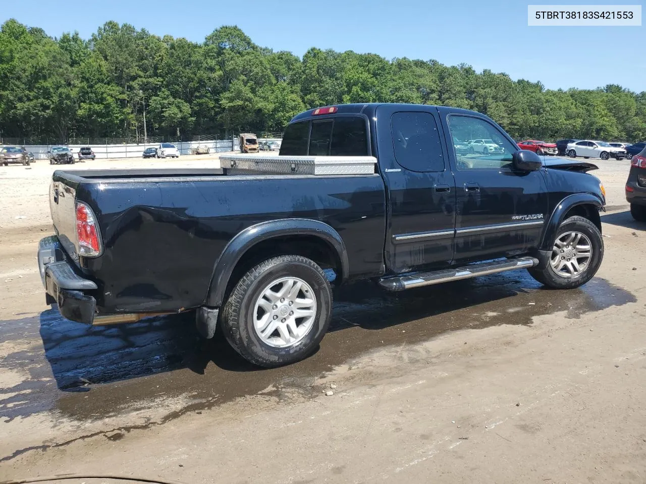 2003 Toyota Tundra Access Cab Limited VIN: 5TBRT38183S421553 Lot: 61351414