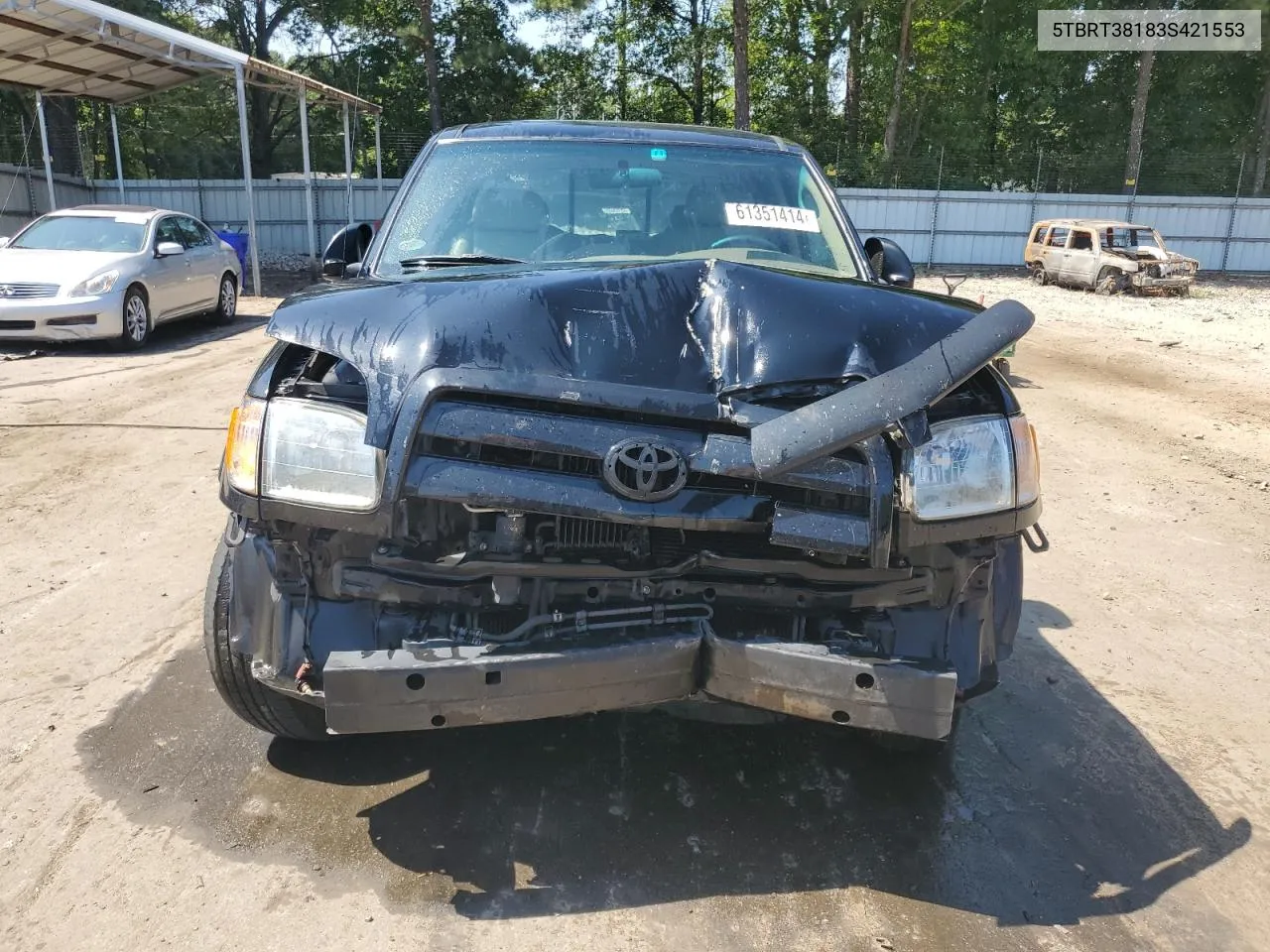 2003 Toyota Tundra Access Cab Limited VIN: 5TBRT38183S421553 Lot: 61351414