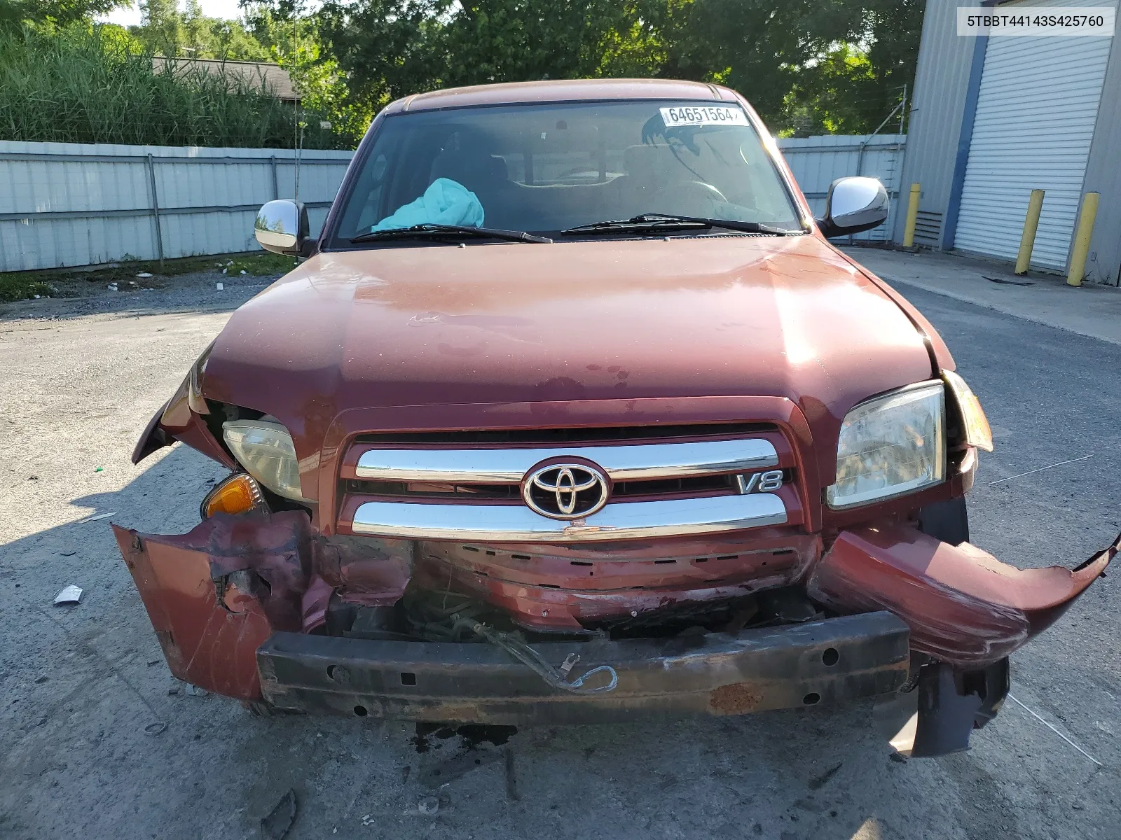 2003 Toyota Tundra Access Cab Sr5 VIN: 5TBBT44143S425760 Lot: 64651564