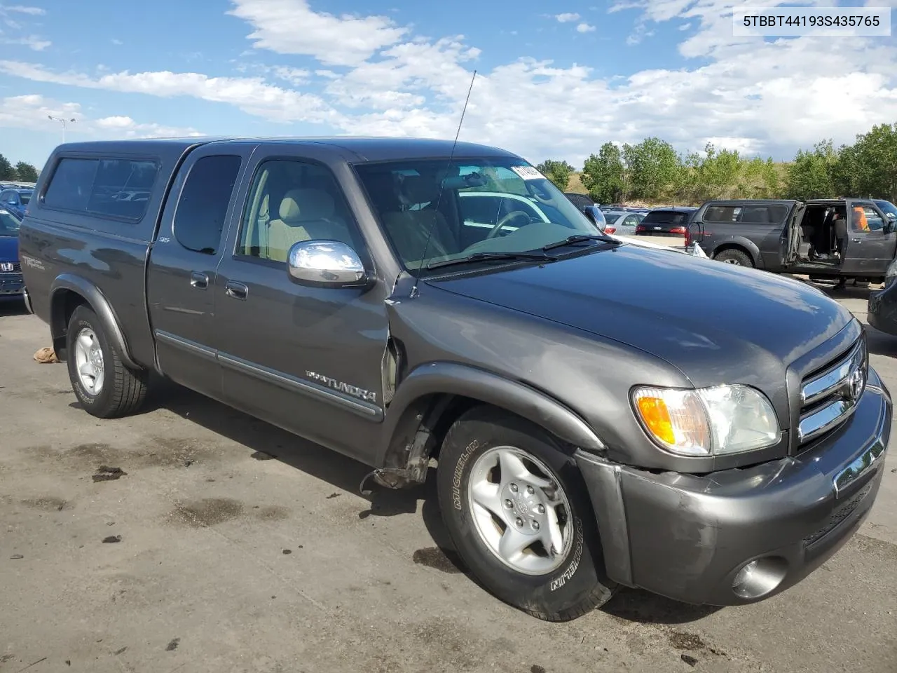 2003 Toyota Tundra Access Cab Sr5 VIN: 5TBBT44193S435765 Lot: 67740094