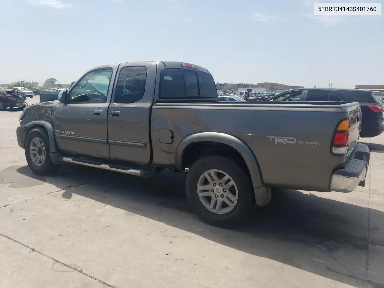 2003 Toyota Tundra Access Cab Sr5 VIN: 5TBRT34143S401760 Lot: 67828534