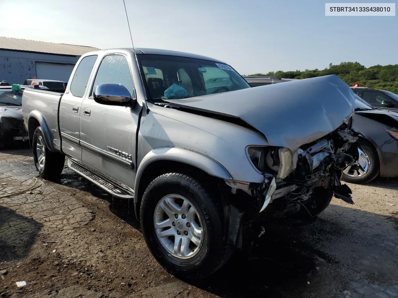 2003 Toyota Tundra Access Cab Sr5 VIN: 5TBRT34133S438010 Lot: 67892304