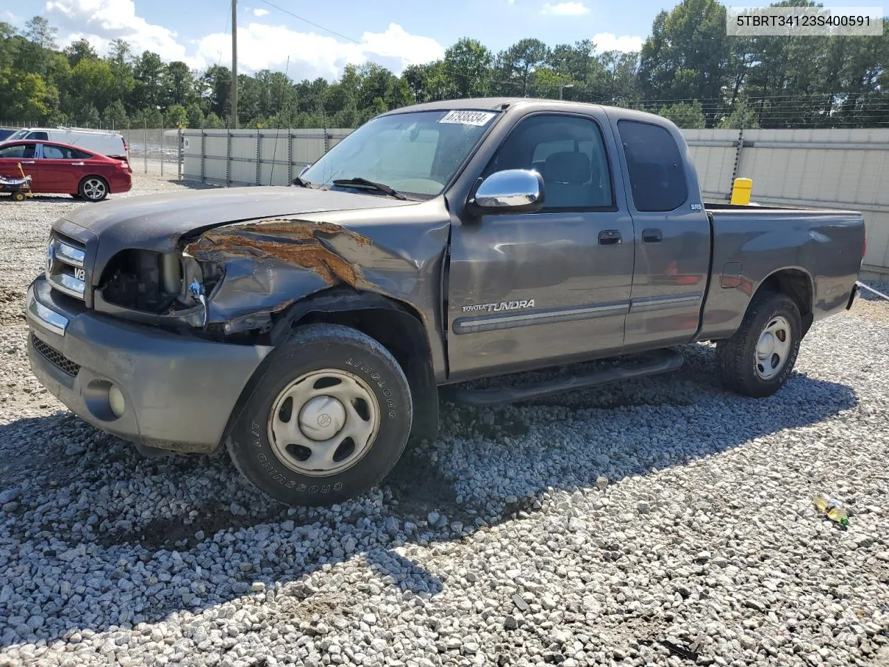 2003 Toyota Tundra Access Cab Sr5 VIN: 5TBRT34123S400591 Lot: 67938334