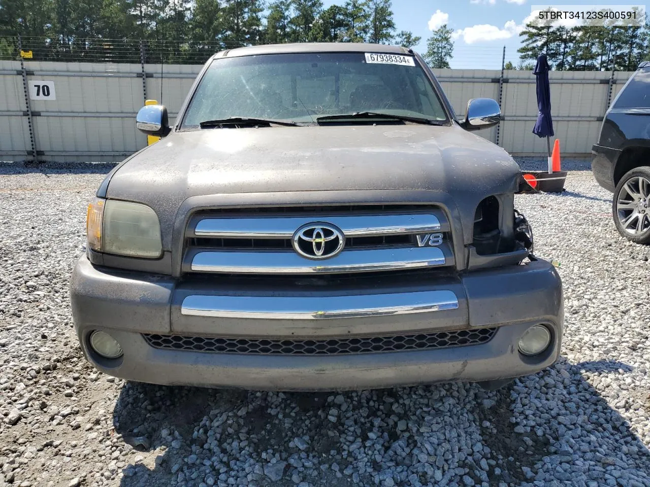 2003 Toyota Tundra Access Cab Sr5 VIN: 5TBRT34123S400591 Lot: 67938334