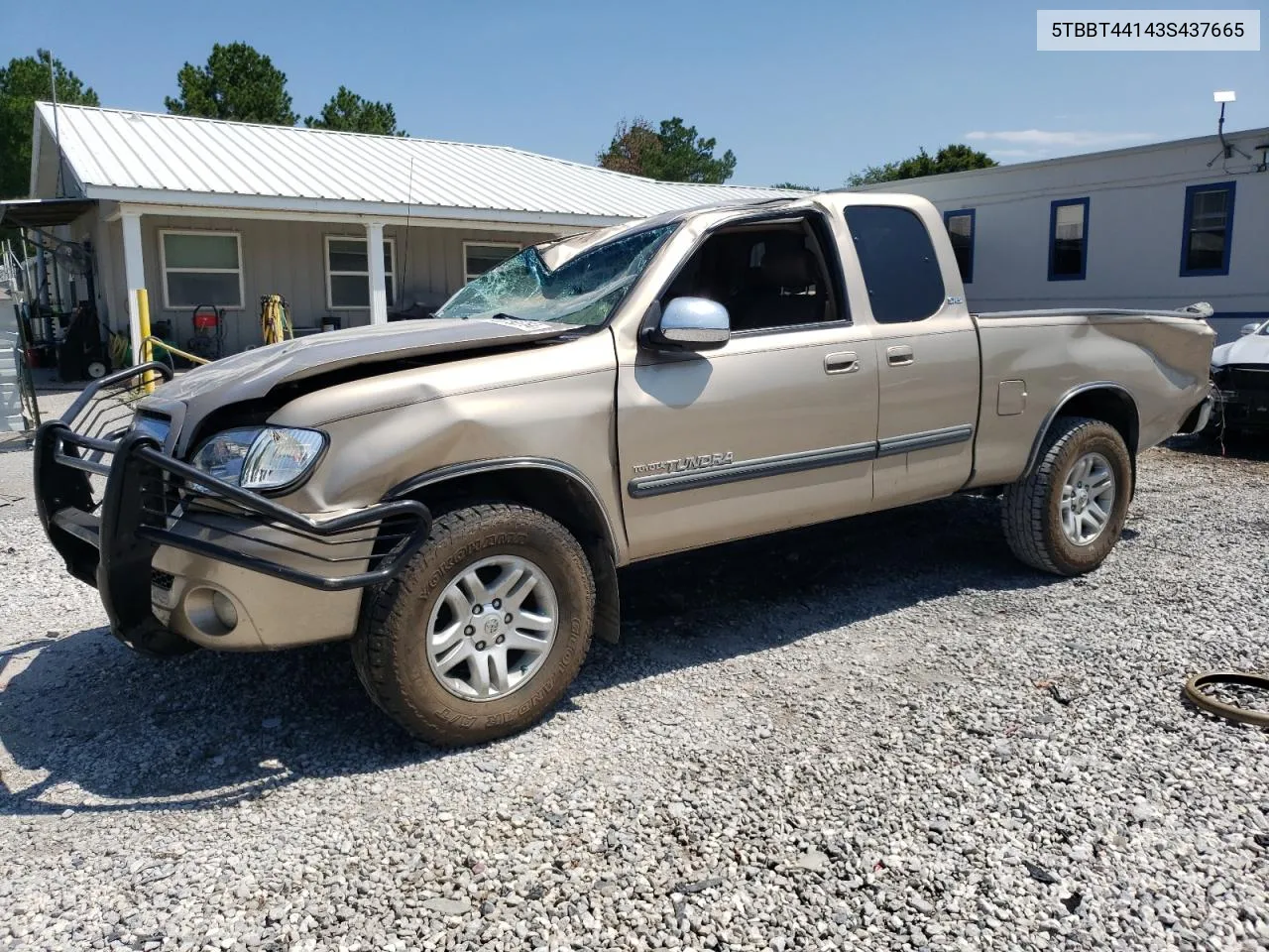 2003 Toyota Tundra Access Cab Sr5 VIN: 5TBBT44143S437665 Lot: 68250764