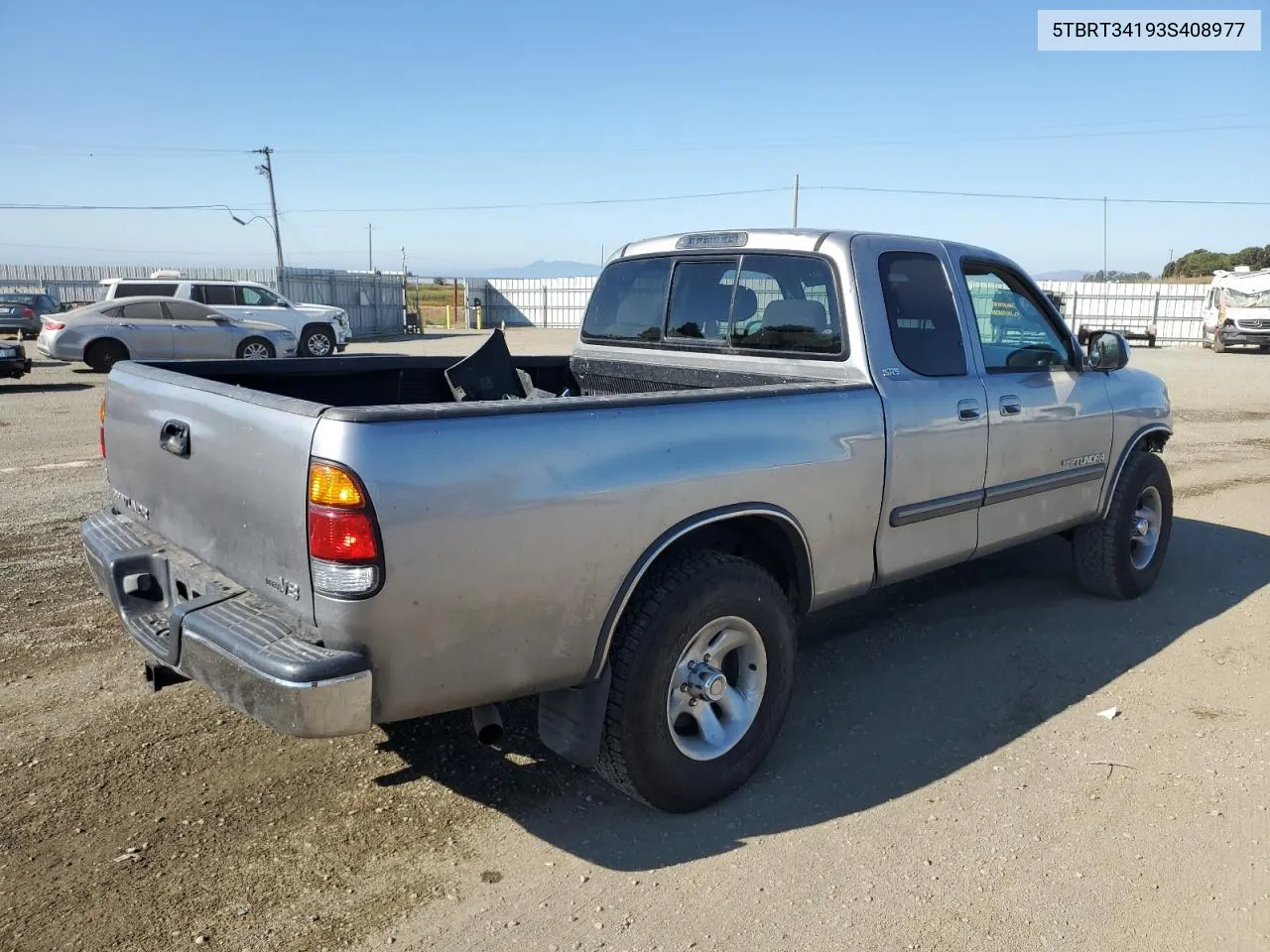 2003 Toyota Tundra Access Cab Sr5 VIN: 5TBRT34193S408977 Lot: 69219134