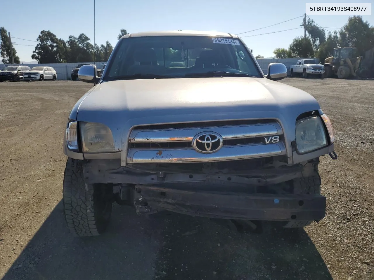 2003 Toyota Tundra Access Cab Sr5 VIN: 5TBRT34193S408977 Lot: 69219134