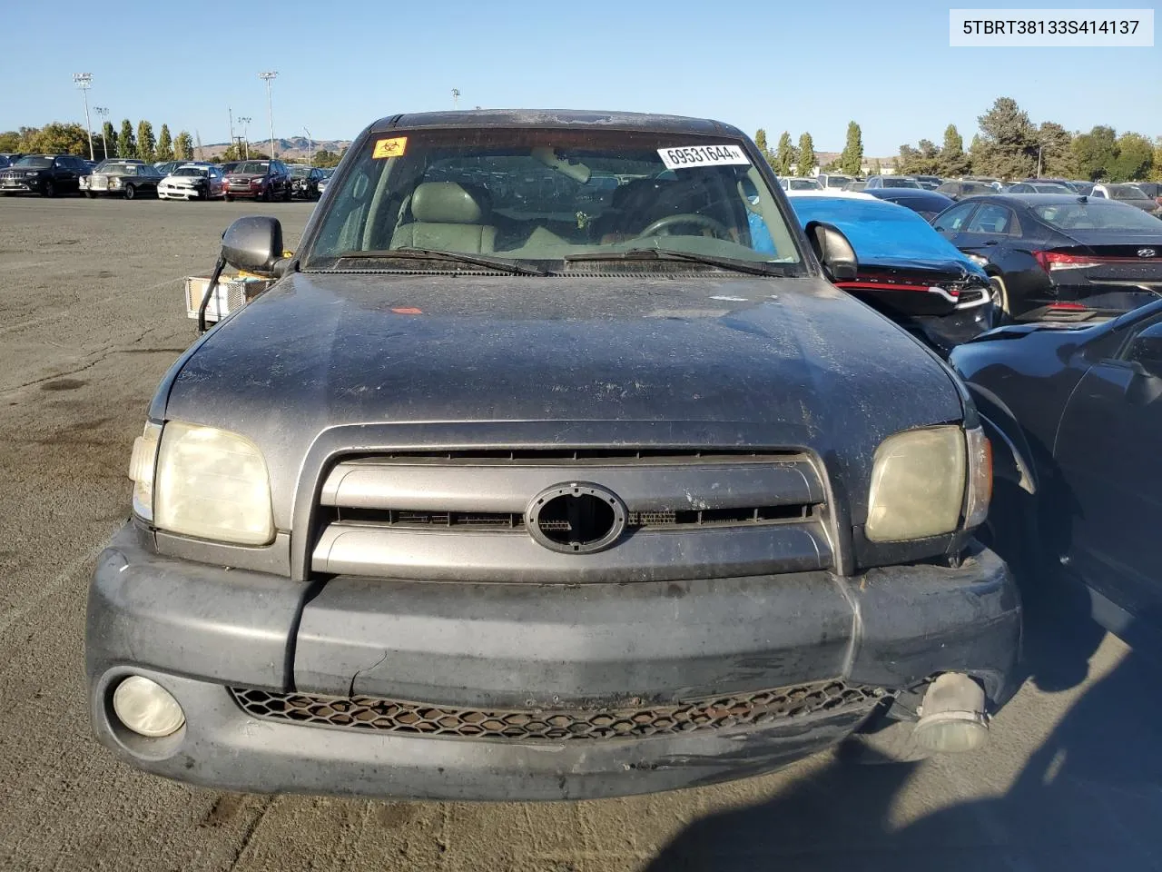 2003 Toyota Tundra Access Cab Limited VIN: 5TBRT38133S414137 Lot: 69531644