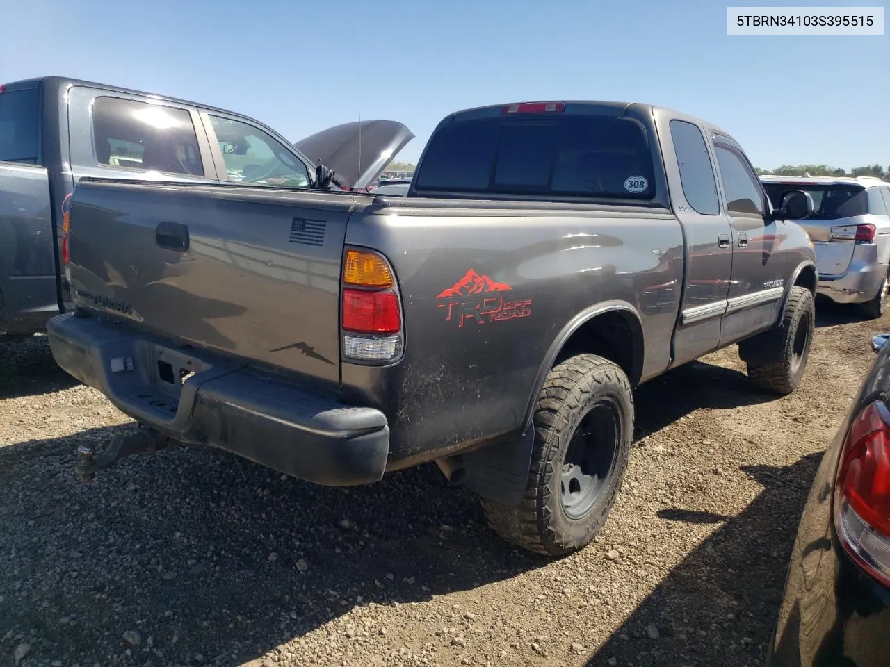 2003 Toyota Tundra Access Cab Sr5 VIN: 5TBRN34103S395515 Lot: 69897314