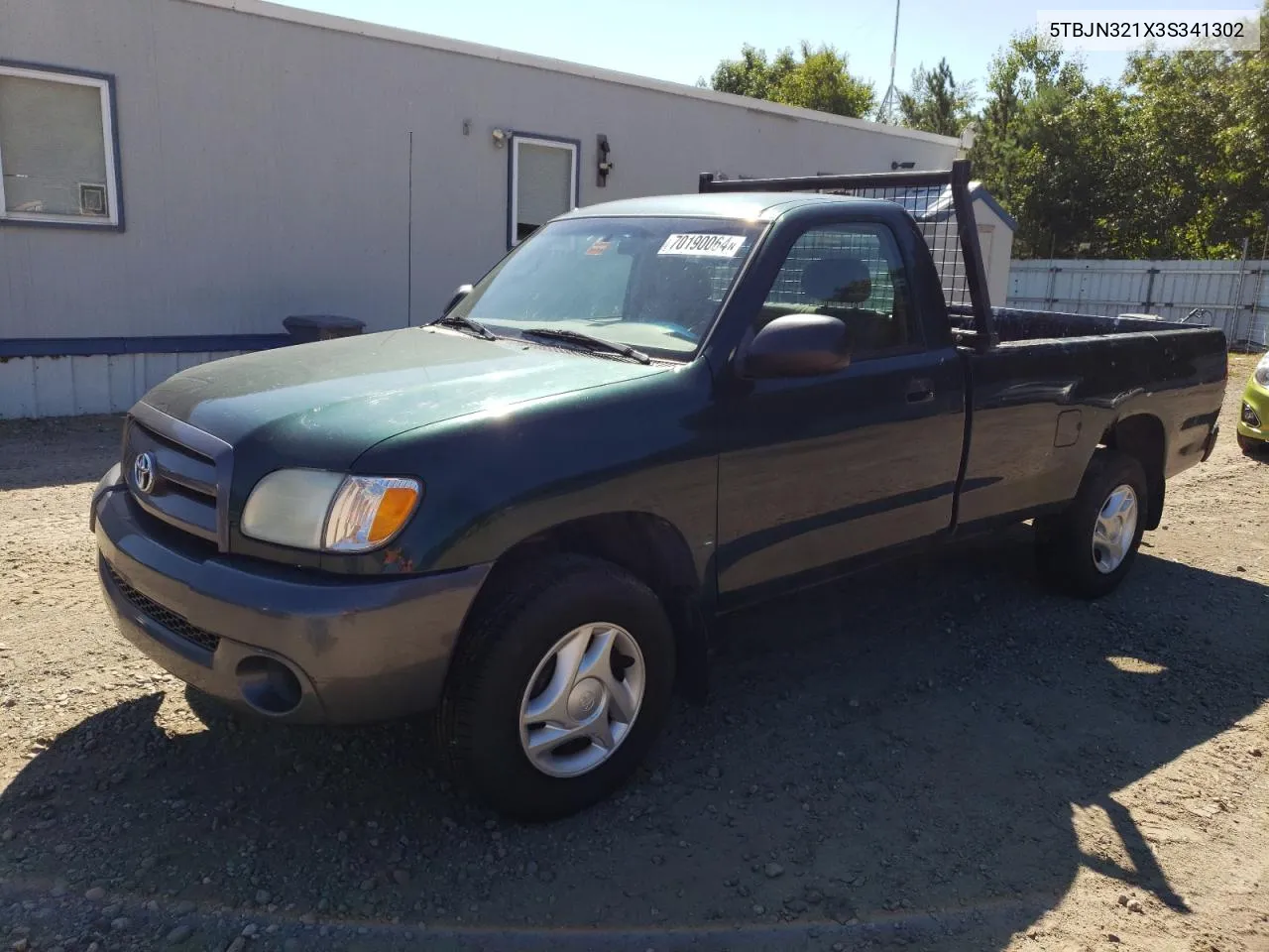 2003 Toyota Tundra VIN: 5TBJN321X3S341302 Lot: 70190064