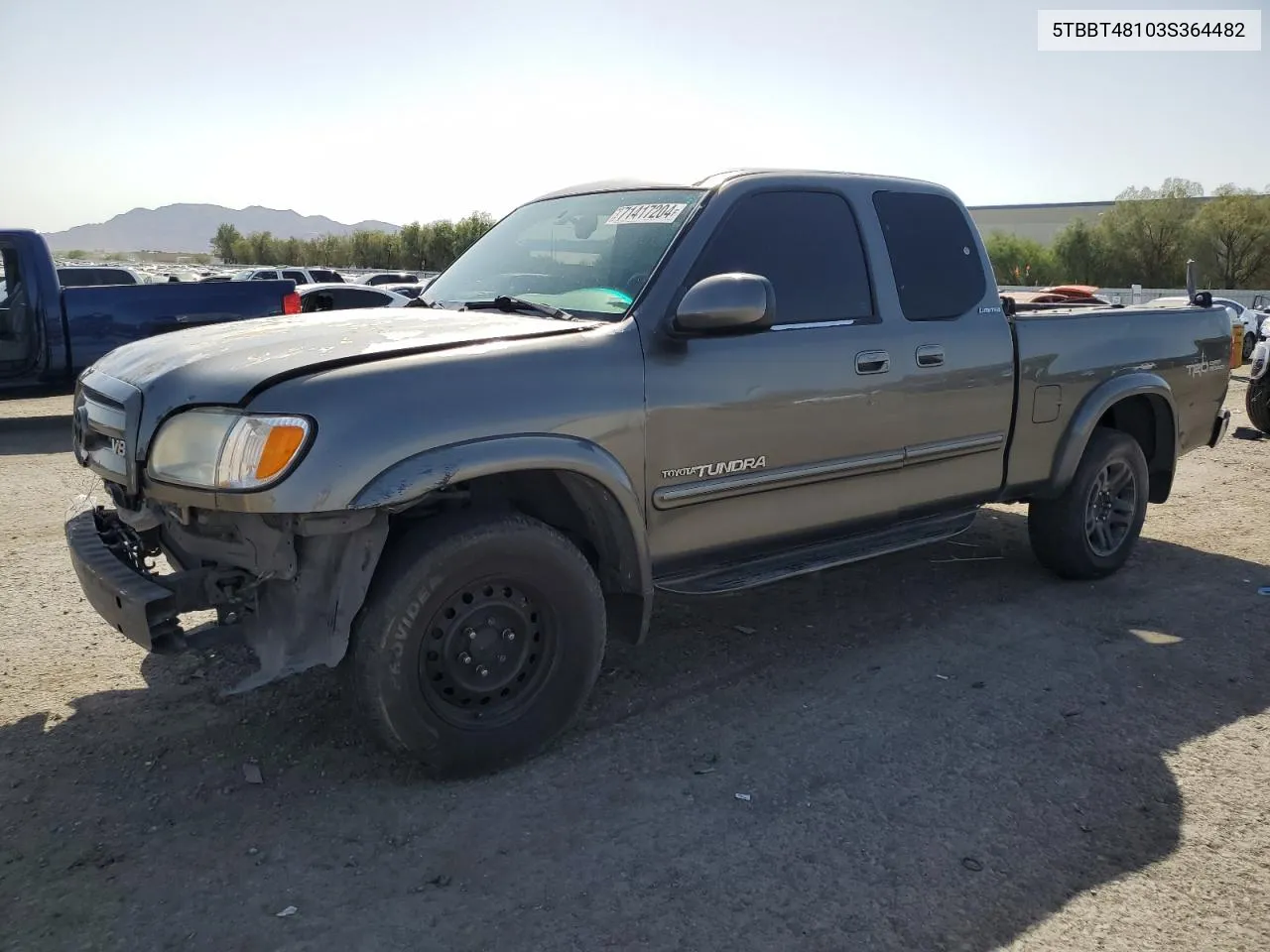 2003 Toyota Tundra Access Cab Limited VIN: 5TBBT48103S364482 Lot: 71417204