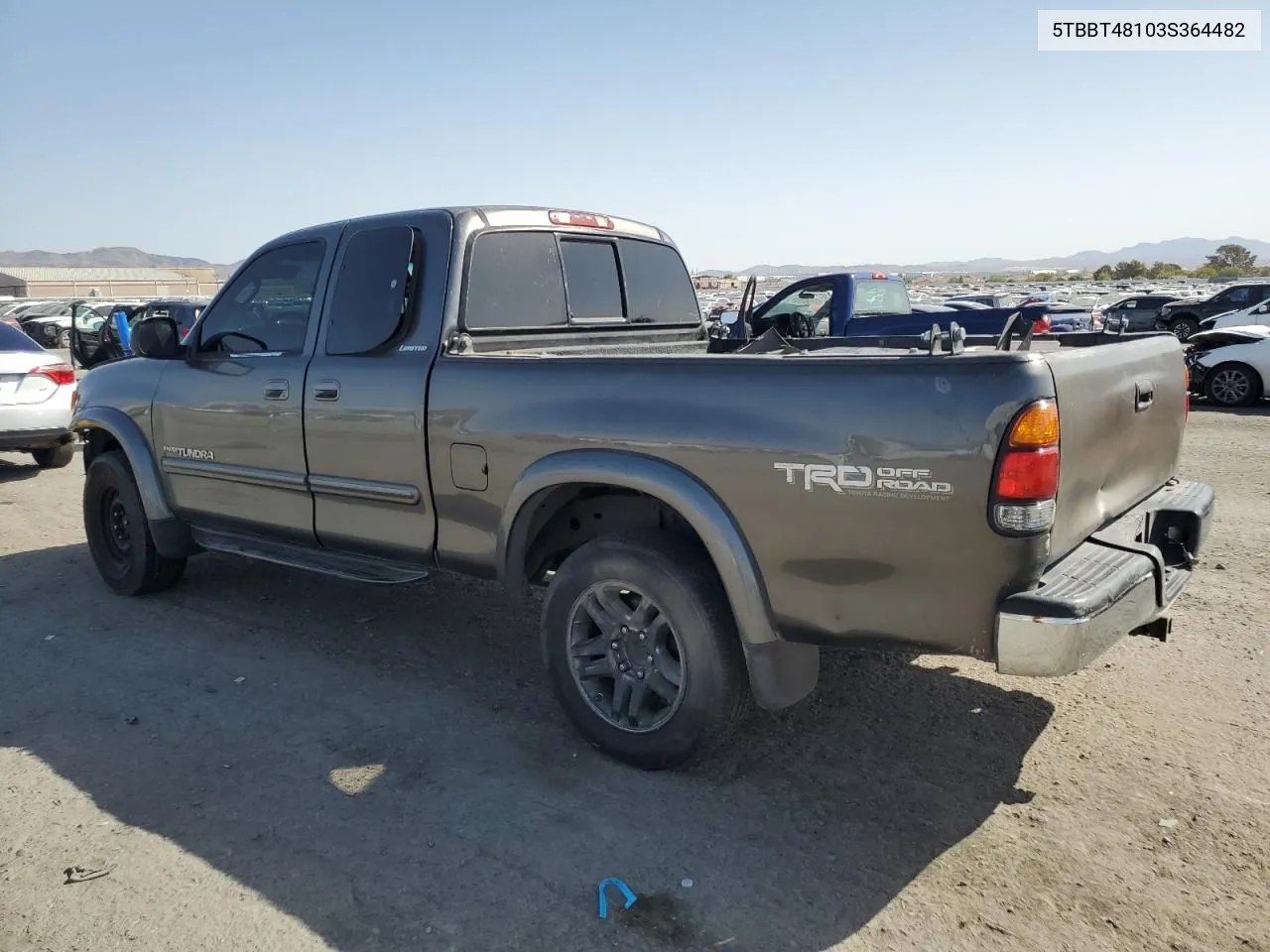 2003 Toyota Tundra Access Cab Limited VIN: 5TBBT48103S364482 Lot: 71417204