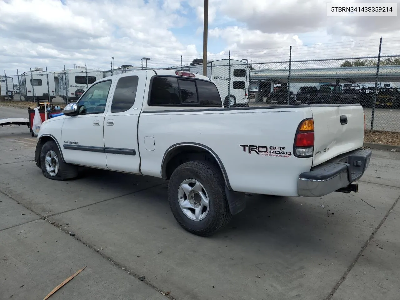 2003 Toyota Tundra Access Cab Sr5 VIN: 5TBRN34143S359214 Lot: 71659374