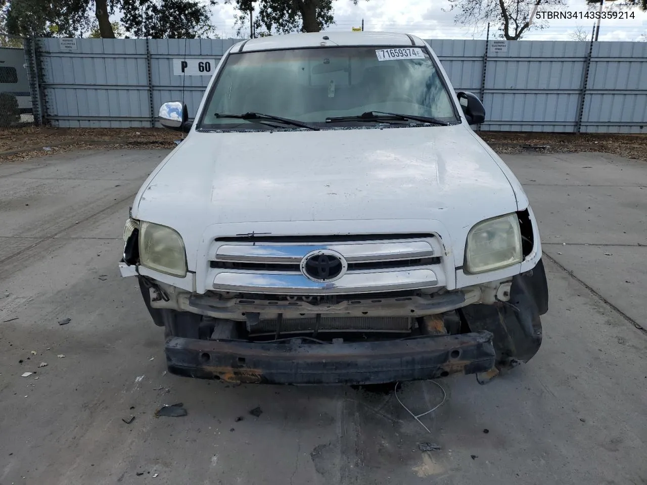 2003 Toyota Tundra Access Cab Sr5 VIN: 5TBRN34143S359214 Lot: 71659374