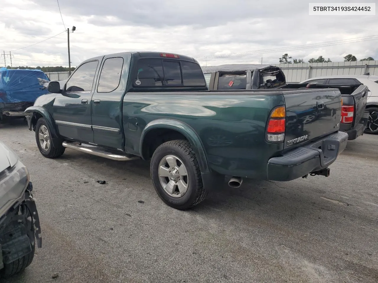 2003 Toyota Tundra Access Cab Sr5 VIN: 5TBRT34193S424452 Lot: 71922544