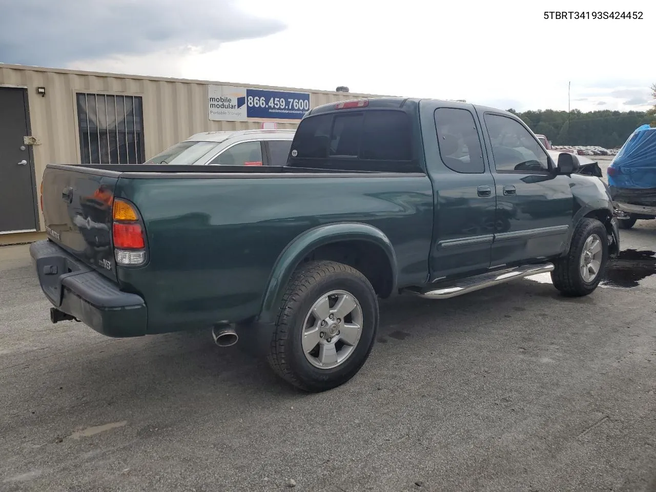 2003 Toyota Tundra Access Cab Sr5 VIN: 5TBRT34193S424452 Lot: 71922544