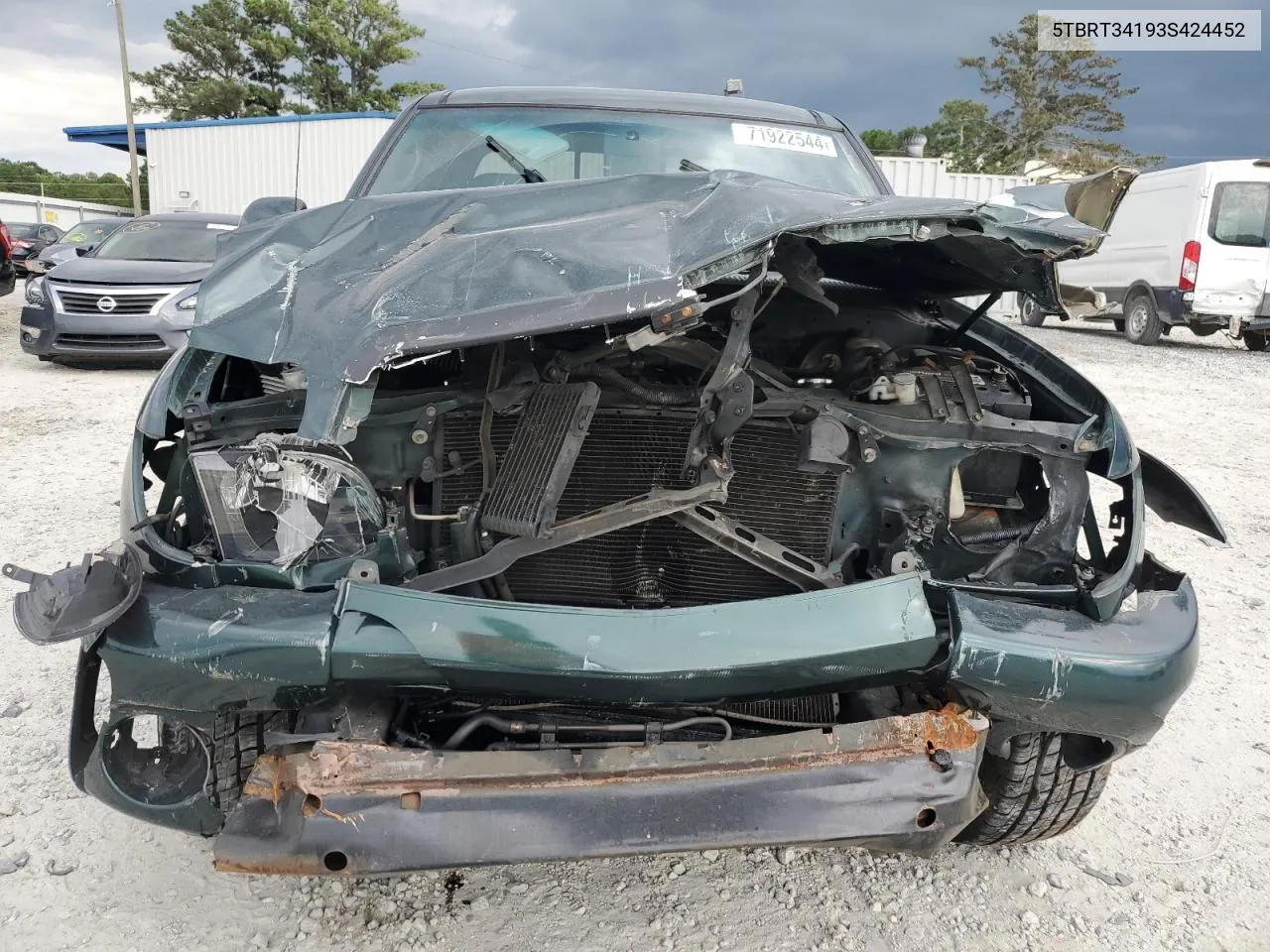 2003 Toyota Tundra Access Cab Sr5 VIN: 5TBRT34193S424452 Lot: 71922544