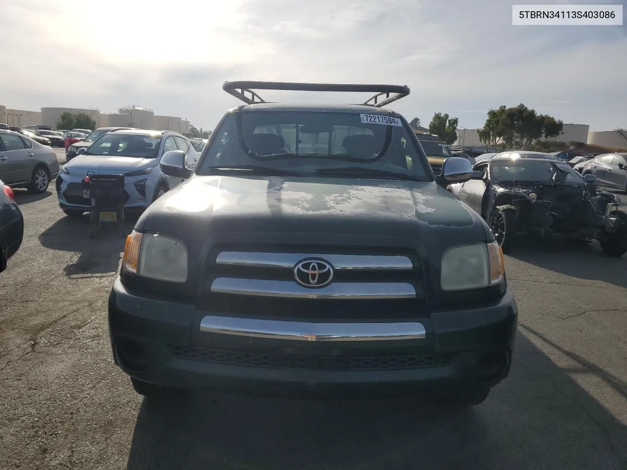 2003 Toyota Tundra Access Cab Sr5 VIN: 5TBRN34113S403086 Lot: 72217594