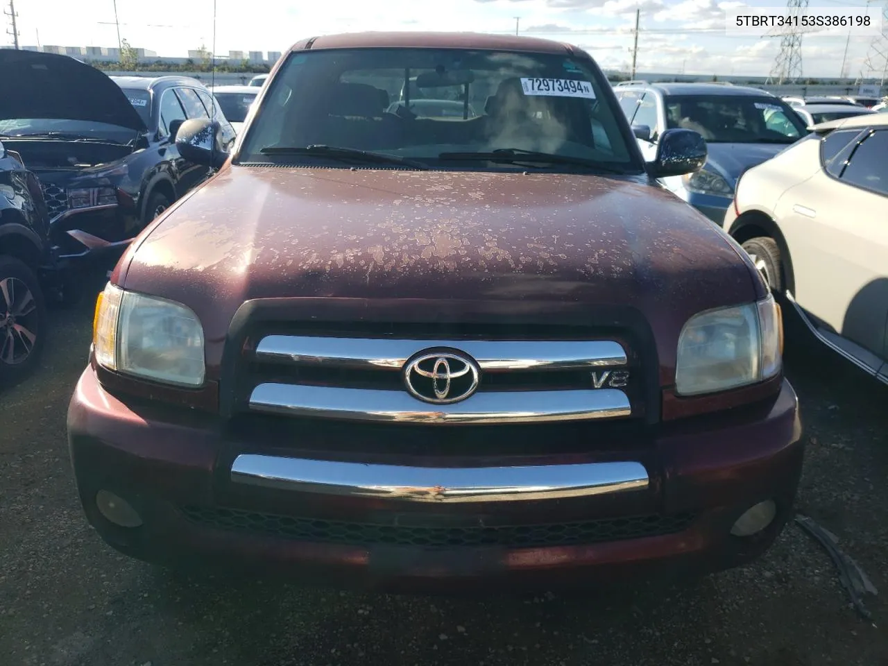 2003 Toyota Tundra Access Cab Sr5 VIN: 5TBRT34153S386198 Lot: 72973494