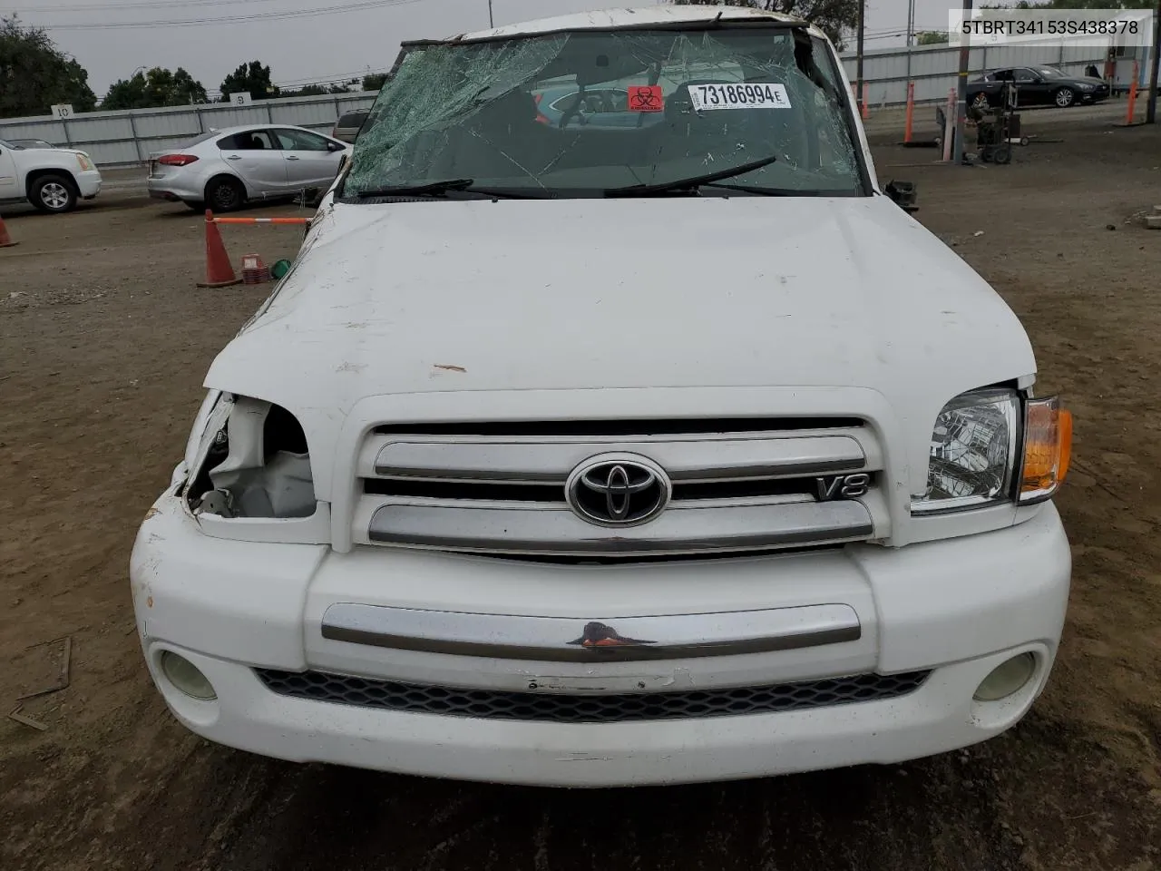 2003 Toyota Tundra Access Cab Sr5 VIN: 5TBRT34153S438378 Lot: 73186994