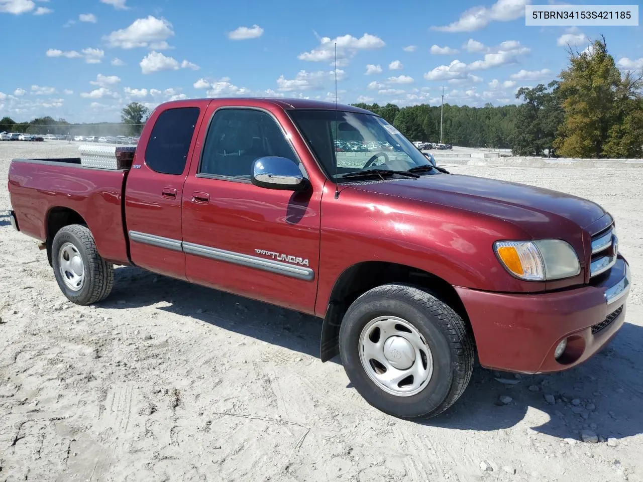 2003 Toyota Tundra Access Cab Sr5 VIN: 5TBRN34153S421185 Lot: 73960404