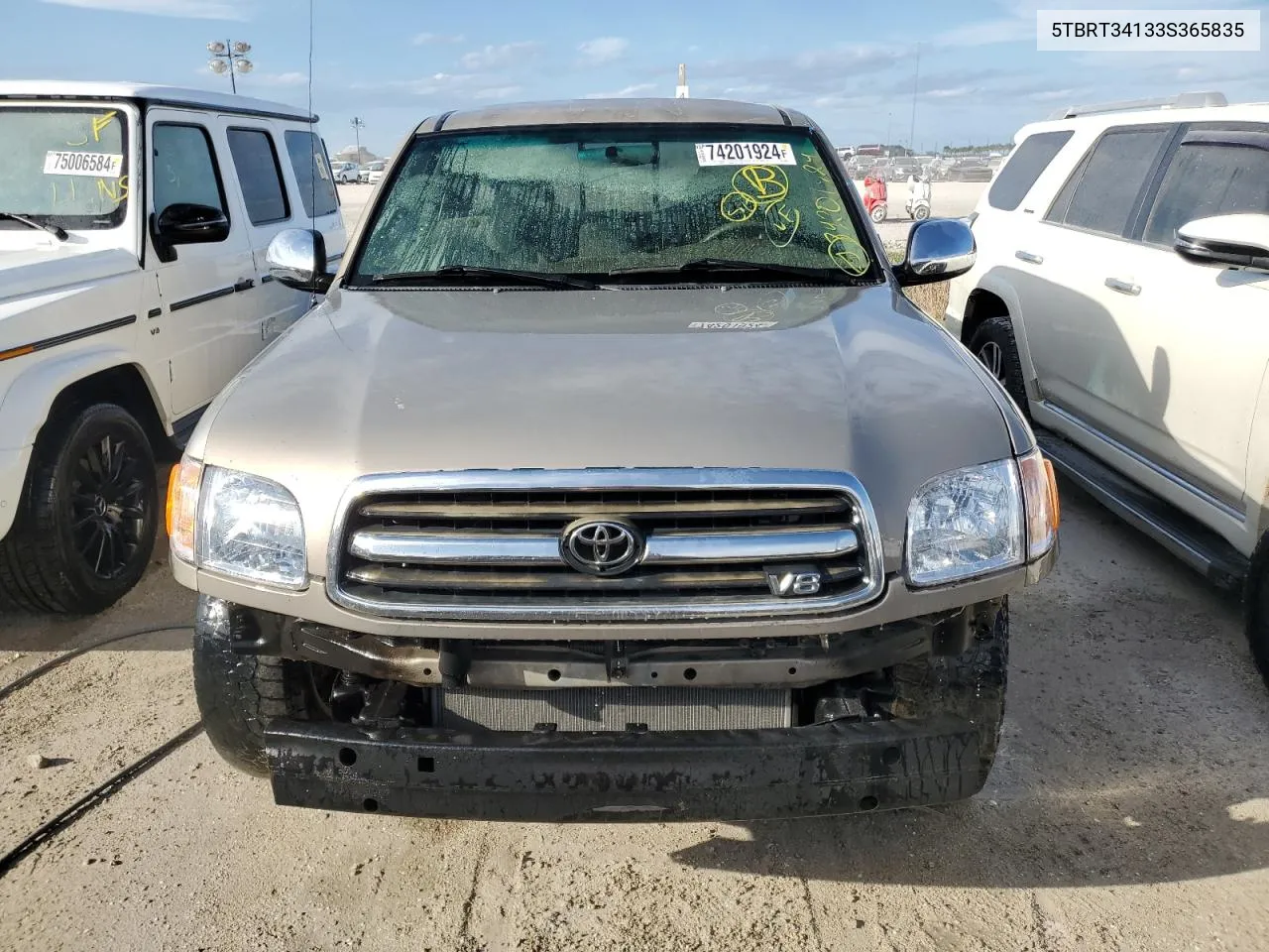 2003 Toyota Tundra Access Cab Sr5 VIN: 5TBRT34133S365835 Lot: 74201924