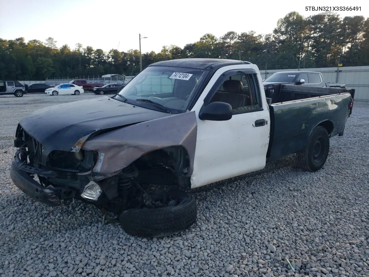 2003 Toyota Tundra VIN: 5TBJN321X3S366491 Lot: 74712104