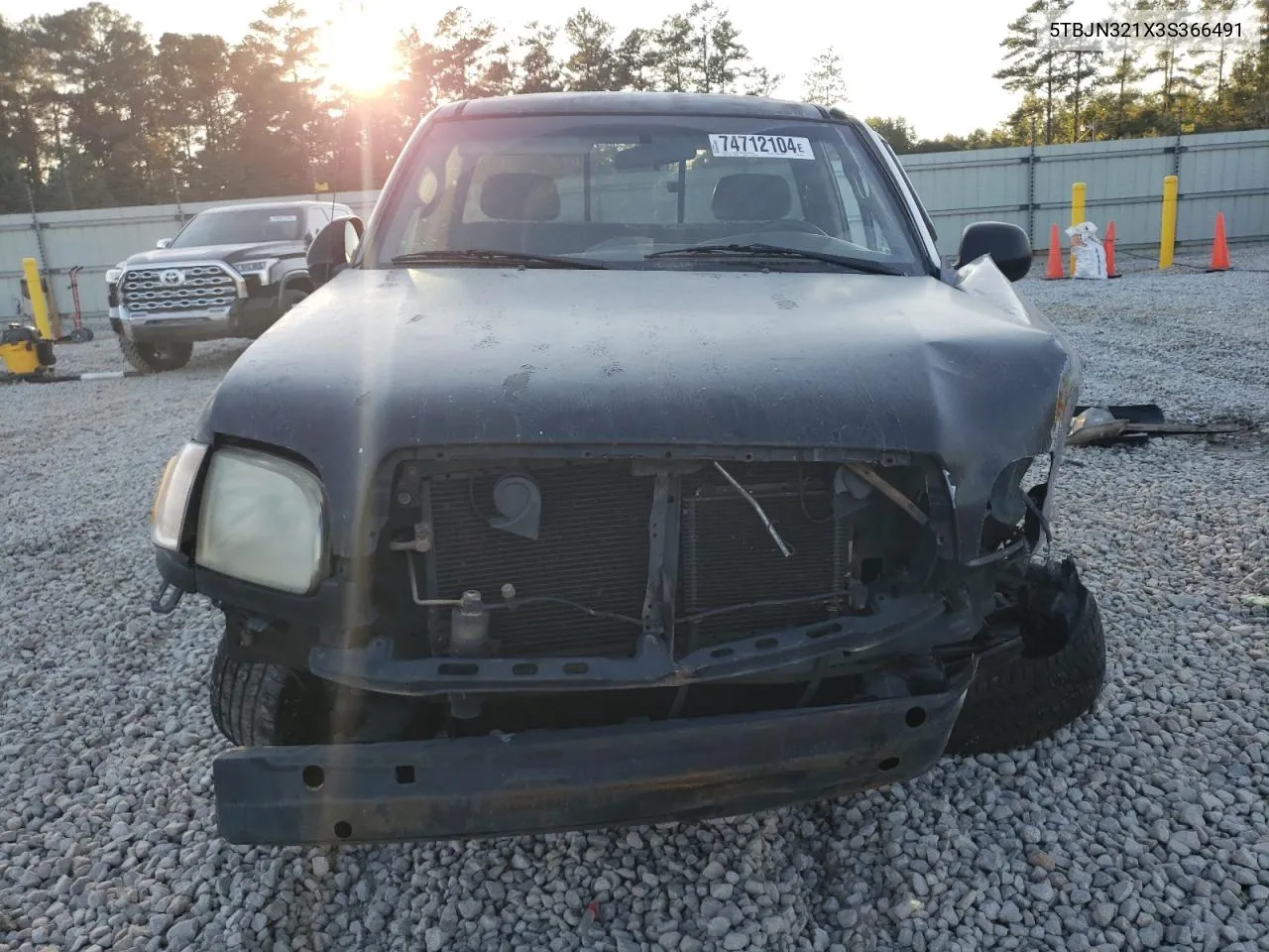 2003 Toyota Tundra VIN: 5TBJN321X3S366491 Lot: 74712104