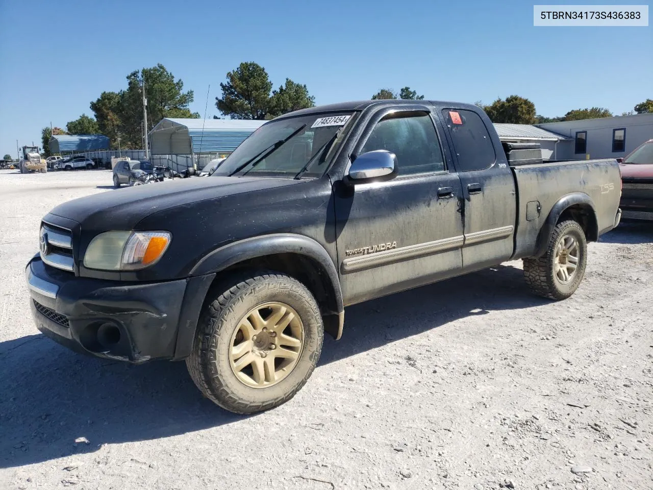 2003 Toyota Tundra Access Cab Sr5 VIN: 5TBRN34173S436383 Lot: 74837454