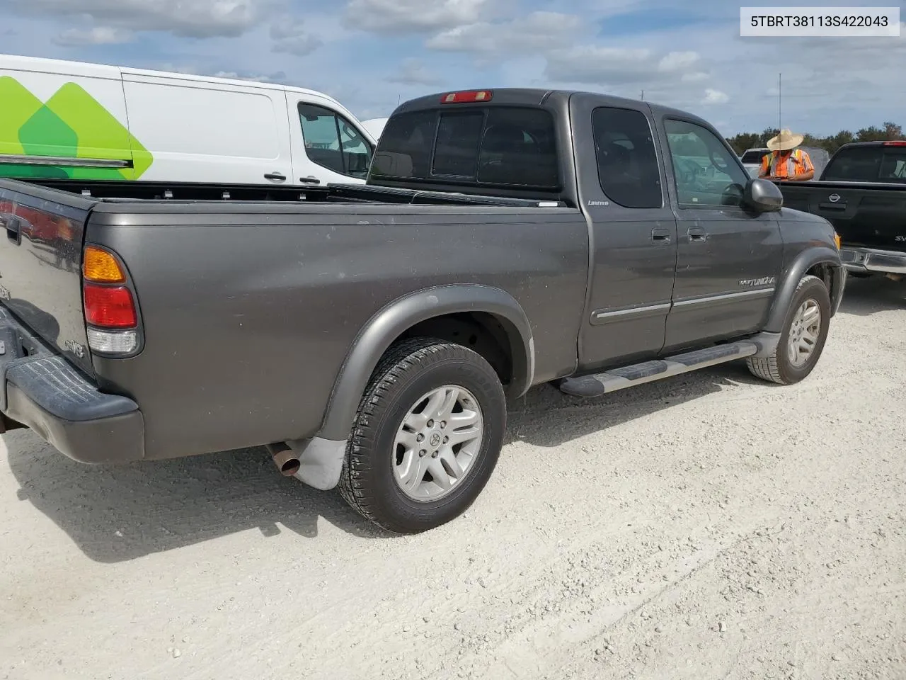 2003 Toyota Tundra Access Cab Limited VIN: 5TBRT38113S422043 Lot: 75071524