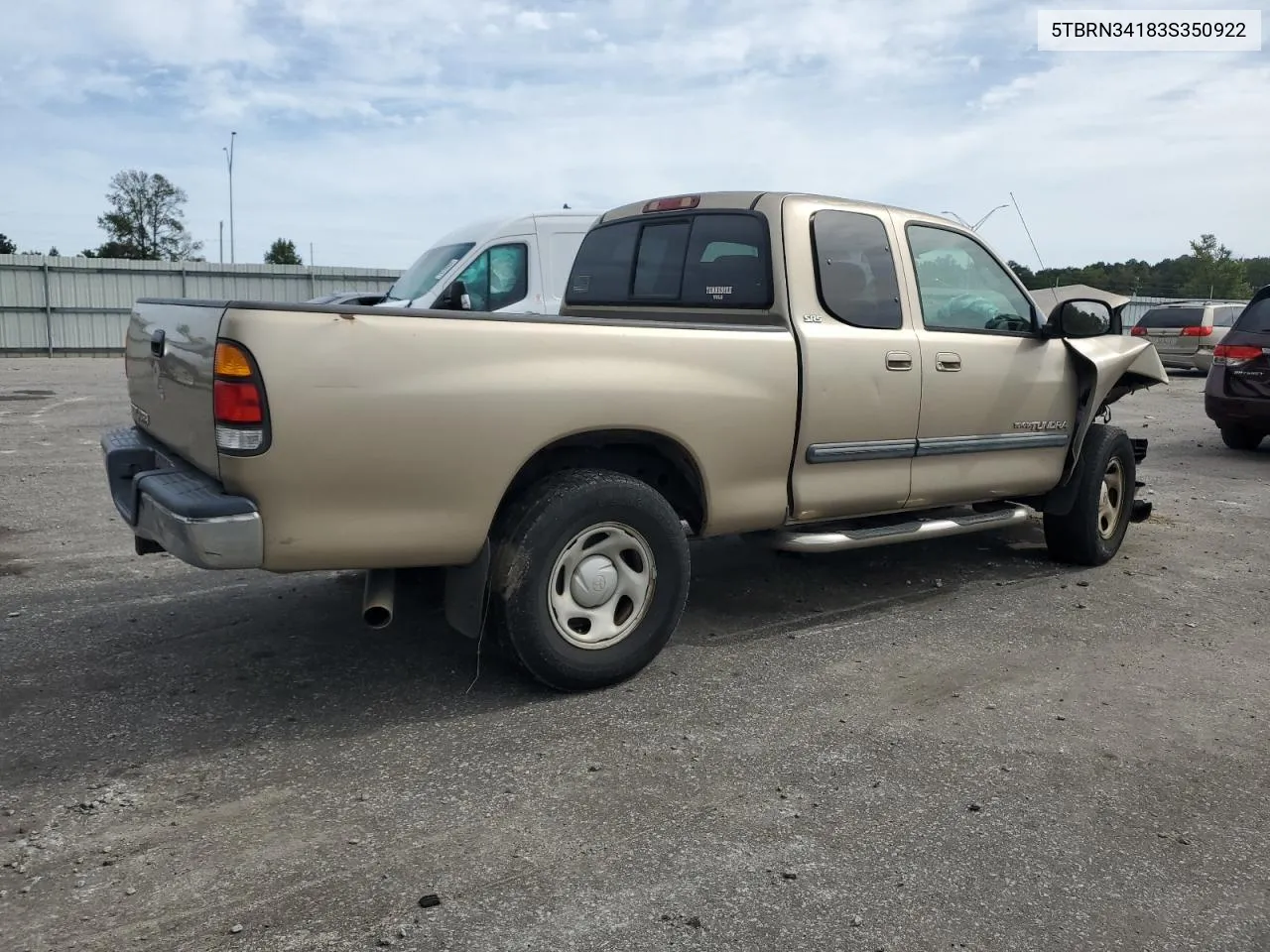 2003 Toyota Tundra Access Cab Sr5 VIN: 5TBRN34183S350922 Lot: 75209574